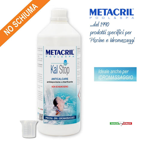 METACRIL - Kal Stop - Desincrustante concentrado de cal 1 lt | Producto para piscina y spa